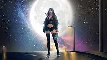Anime Galactic Nightwatch, anime, artist, artwork, art, digital-art HD wallpaper