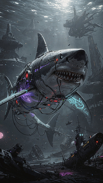 Shark, Underwater HD phone wallpaper