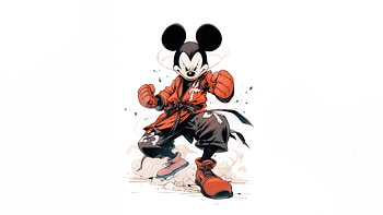Mickey Mouse Cartoon Minimal Art , mickey-mouse, cartoons, minimalism, minimalist, artist, artwork, digital-art HD wallpaper