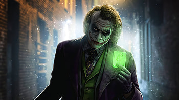 Joker Green Card, joker, superheroes, artwork, artist HD wallpaper
