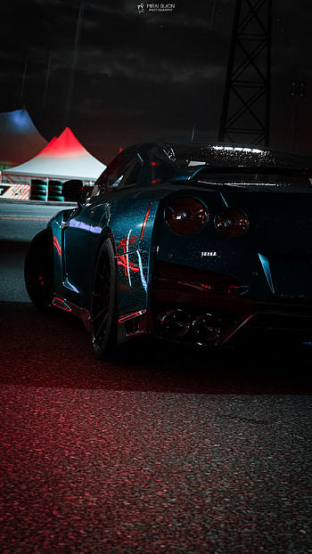 Sports, Cars, Dark, Wet, Car, Machine, Sports Car, Back View, Rear View HD phone wallpaper