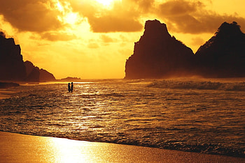 Golden Beach, golden, , love, beautiful, sunset, beach HD wallpaper