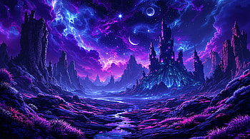 Enchanting Fantasy Castle: Ultra, fantasy, fantasy castle, fantasy landscape, landscape, cosmos HD wallpaper