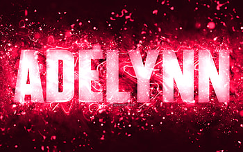 Happy Birtay Adelynn, , pink neon lights, Adelynn name, creative, Adelynn Happy Birtay, Adelynn Birtay, popular american female names, with Adelynn name, Adelynn HD wallpaper