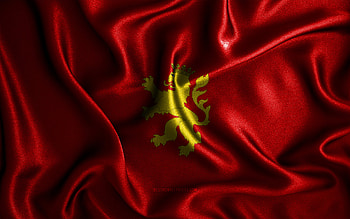 Zaragoza flag, , silk wavy flags, spanish cities, Day of Zaragoza, Flag of Zaragoza, fabric flags, 3D art, Zaragoza, cities of Spain, Zaragoza 3D flag HD wallpaper