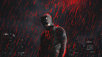 Daredevil: Born Again Season 2 Key Art, TV Show, Daredevil: Born Again, Daredevil, Rain HD wallpaper