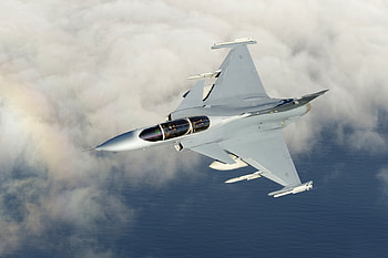 Sky, Clouds, Miscellanea, Miscellaneous, Flight, Plane, Airplane, Fighter HD wallpaper