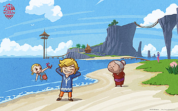 The Legend of Zelda Characters 25th anniversary and background HD wallpaper
