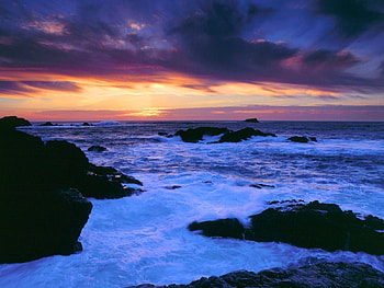 carmel coast california, landscape, sky, beach HD wallpaper