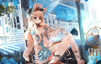 Pirate, anime girl, original HD wallpaper