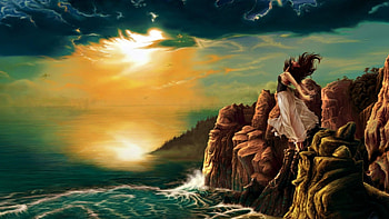 Sea Side Siren, beautiful, digital, abstract, art HD wallpaper