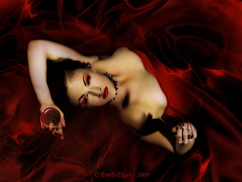 Desire me, sexy, lady, black, red, seductive HD wallpaper