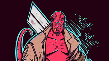 Hellboy Artwork New, hellboy, superheroes, artwork, digital-art, art, behance HD wallpaper