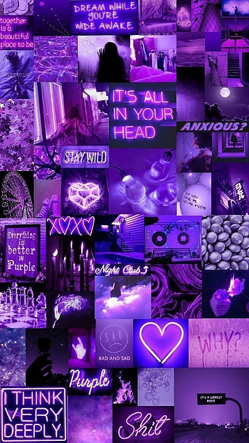Purple Aesthetic wall collage, purple vibe wall , purple collage, purple collage, purple aesthetic, purple vibes, in 2021. Dark purple aesthetic, Purple , Purple aesthetic HD phone wallpaper
