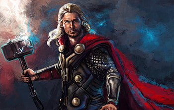 Thor Art, thor, superheroes, art HD wallpaper
