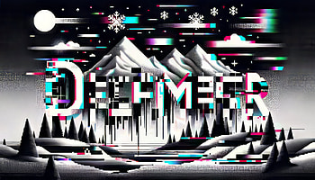 Gltiched Out December, December, Digital Art, mountain, glitch art, winter HD wallpaper