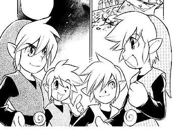 Together,We can do anything!, blue, series, fs, four swords, the legend of zelda, green, red, zelda, video games, vio, manga HD wallpaper