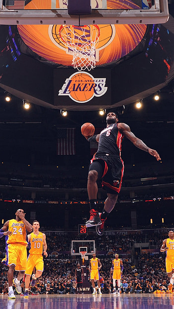 Lebron James NBA Basketball Dunk 6 HD phone wallpaper