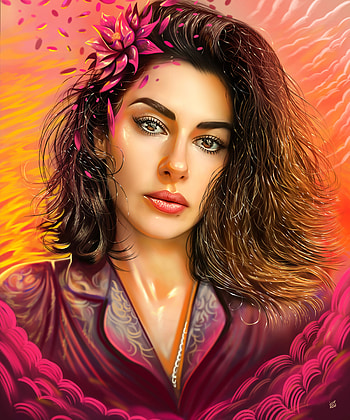 Painting, red, magenta HD phone wallpaper