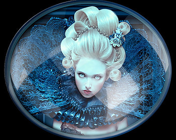baroque, blue, blond, royal, lace HD wallpaper