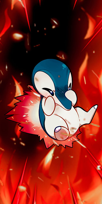 Cyndaquil, Red, Fire, Pokemon HD phone wallpaper