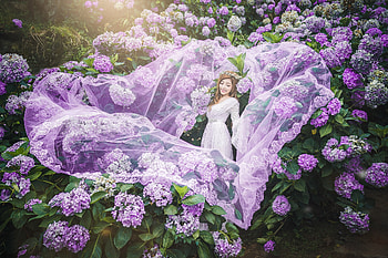 Bride, asian, beauty, flower HD wallpaper