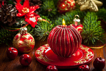 Merry Christmas!, craciun, candle, christmas, green, red, deco, card HD wallpaper
