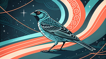 Stunning Finch in Ultra, finch, bird, colorful, retro HD wallpaper