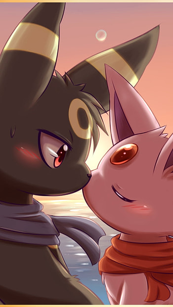 Umbreon and Espeon, Eeveelutions, Anime, Pokemon HD phone wallpaper