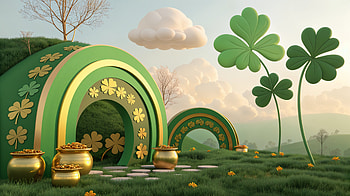 St. Patrick's Day Magic in Ultra, St. Patrick's Day, landscape, fantasy, fantasy landscape HD wallpaper