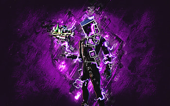 Fortnite Geometrik Skin, Fortnite, main characters, purple stone background, Geometrik, Fortnite skins, Geometrik Skin, Geometrik Fortnite, Fortnite characters HD wallpaper