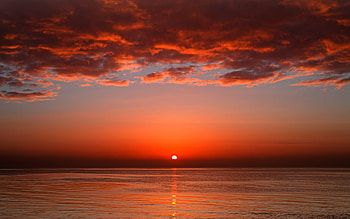 Landscape, Sunset, Sea HD wallpaper