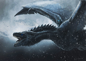 Game of Thrones — Blue-Eyed Ice Dragon, Game Of Thrones HD wallpaper