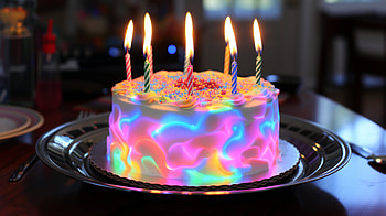 Vibrant Birtay Cake , birtay cake, candle, celebration, colorful, dessert HD wallpaper