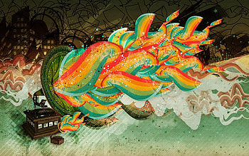 Abstract, Patterns, Multicolored, Motley, , Drawing, House, Imagination HD wallpaper