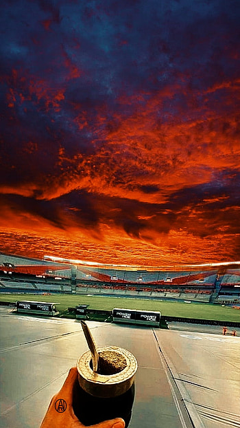 football, football, cloud, sky, riverplate, argentina, chill, River, football, monumental, estadio HD phone wallpaper