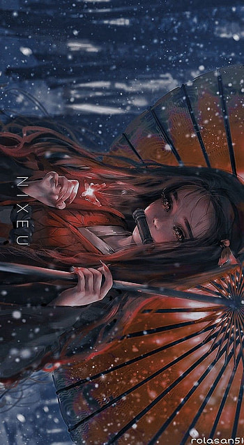 Kamado nezuko, art, demonslayer, fanart, anime HD phone wallpaper