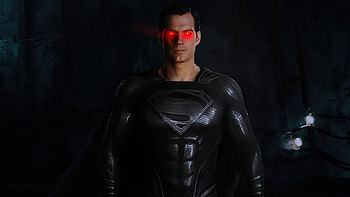 Black Suit Superman Red Glowing Eyes , justice-league, 2021-movies, superman, superheroes, artist, artwork, digital-art, artstation HD wallpaper