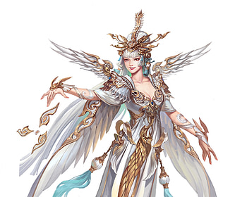 Angel, wings, fantasy, girl, kdash, k dash HD wallpaper