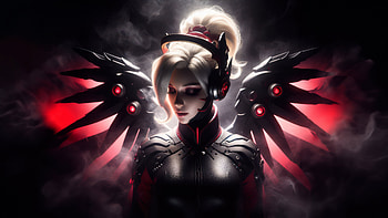 Dark Times Mercy, mercy-overwatch, overwatch, games, xbox-games, ps-games, pc-games, fantasy-girls, ai, artwork, art, digital-art, video-games, deviantart HD wallpaper