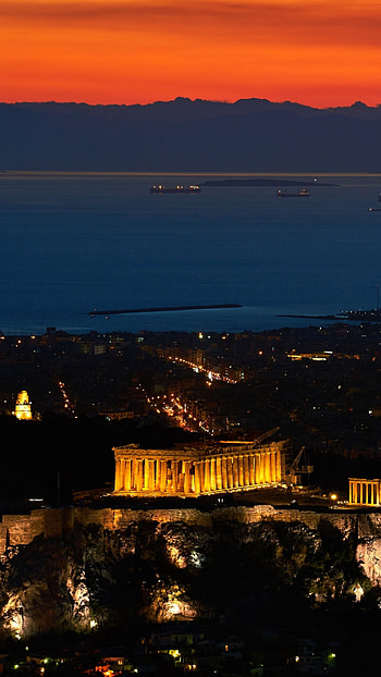 Athens Greece, backgrounds, Stunning cityscapes, Vibrant landscapes HD phone wallpaper