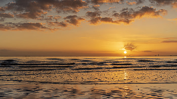 Ocean Sunset — Golden Horizon Nature, horizon, sunset, nature, ocean HD wallpaper