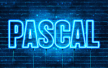 Happy Birtay Pascal, , blue neon lights, Pascal name, creative, Pascal Happy Birtay, Pascal Birtay, popular french male names, with Pascal name, Pascal HD wallpaper