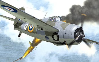 Grumman F4F Wildcat, American carrier-based fighter-bomber, Martlet Mk IV, World War II, US Navy, F4F-4B, military aircraft, aircraft drawings HD wallpaper