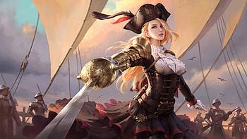 pirate, fantasy, woman HD wallpaper