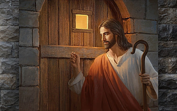 Jesus Knocking, parable, Jesus Christ, door, knocking, Shepherd HD wallpaper