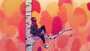 Miles Morales Sitting On Tree, spiderman, miles-morales, superheroes, artwork, digital-art, artstation HD wallpaper