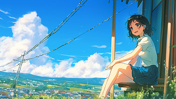 Hina Amano : Lofi Vibes from Weathering with You, Anime, Weathering with You, Hina Amano, lofi HD wallpaper