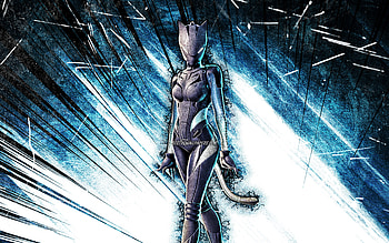 Lynx, grunge art, Fortnite Battle Royale, Fortnite characters, blue abstract rays, Lynx Skin, Fortnite, Lynx Fortnite HD wallpaper