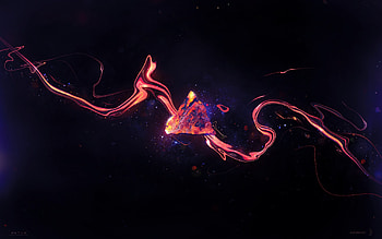 Abstract Red Thing Glowing, abstract, digital-art, fractal HD wallpaper